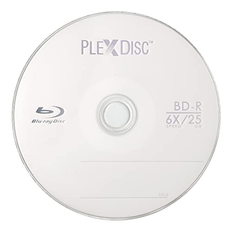 PlexDisc 633-814 25 GB 6X Blu-ray Logo Top Single Layer Recordable Disc BD-R, 50-Disc Spindle - Image 2